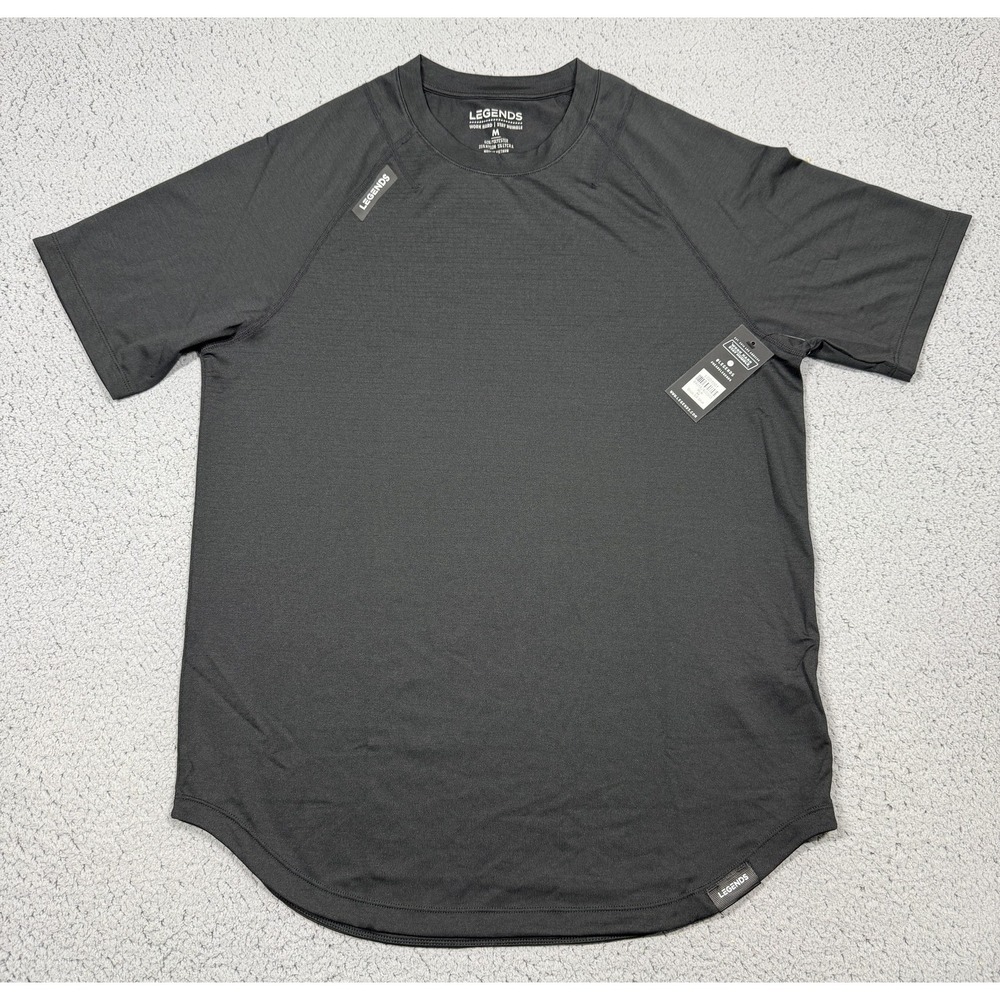 Legends Enzo Shirt Mens Medium Black Short Sleeve Athletic Performance Top